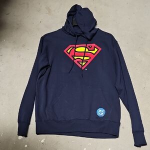 Nwt DC Comics Navy Hoodie with Red & Yellow Superman Crest #41